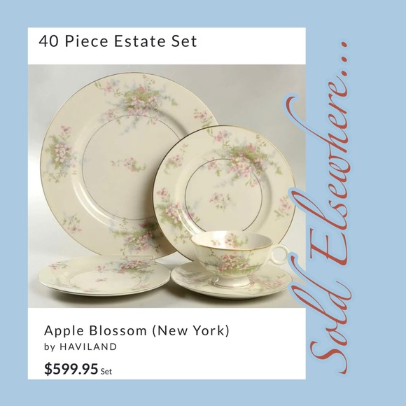 THEODORE HAVILAND (New York) -                 Apple Blossom 20 Piece Estate Set
